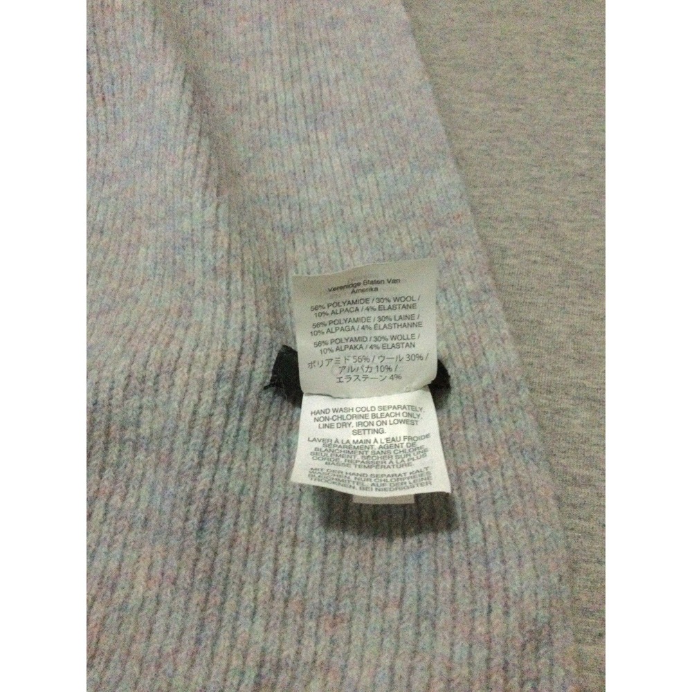 J.Crew gray scarf Ribbed wool polyamide alpaca 68x15.5" one size - Picture 5 of 14